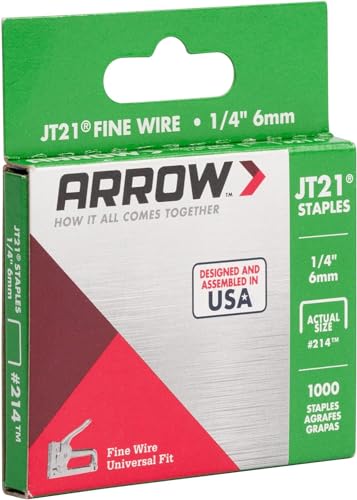 Minimalist Arrow 214 JT21 Thin Wire Staples for Staple Guns
