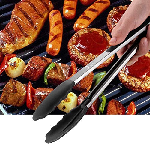 Classic HOTEC upgraded Stainless Steel Locking Kitchen Tongs with