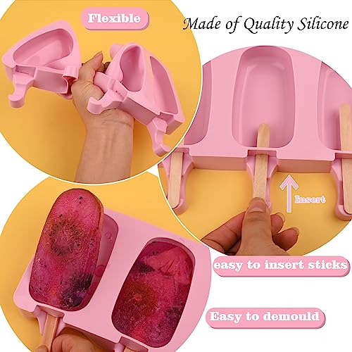 Eco-Friendly WMKGG Popsicle Silicone Molds Set, 2 PCS Kit
